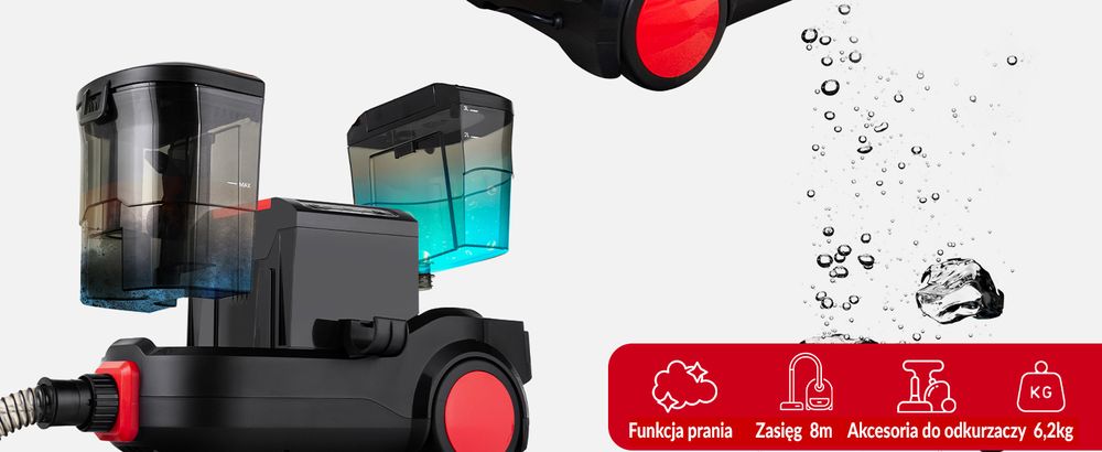 Odkurzacz piorący LEHMANN PROWASH do dywanów i tapicerki + zestaw ssawek ssawka szeroka i wąska