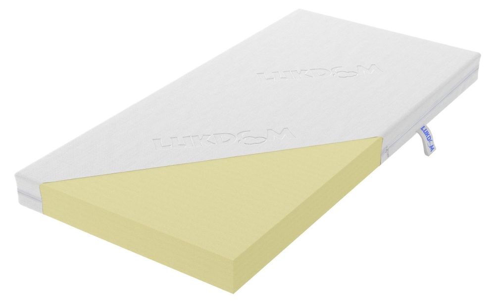 Kinder Hochbett 80x160 Lukas weiß, Höhe 180 cm mit Lattenrost und Matratzen