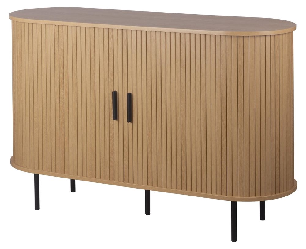 Sideboard Kajsa – modernes Sideboard mit Schiebetüren in Eiche-Nachbildung