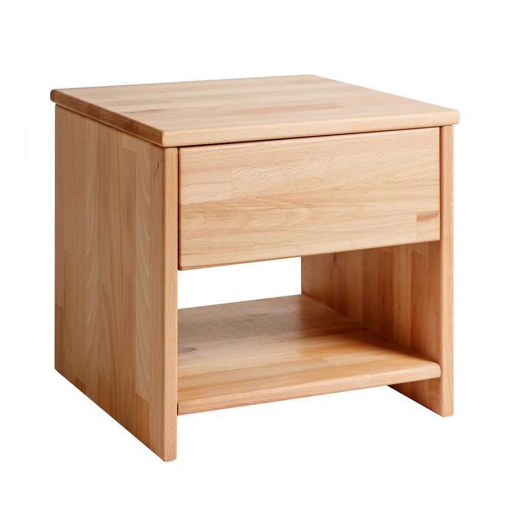Krok Wood Nachttisch Julia aus Massivholz in Buche 40x40x40 cm