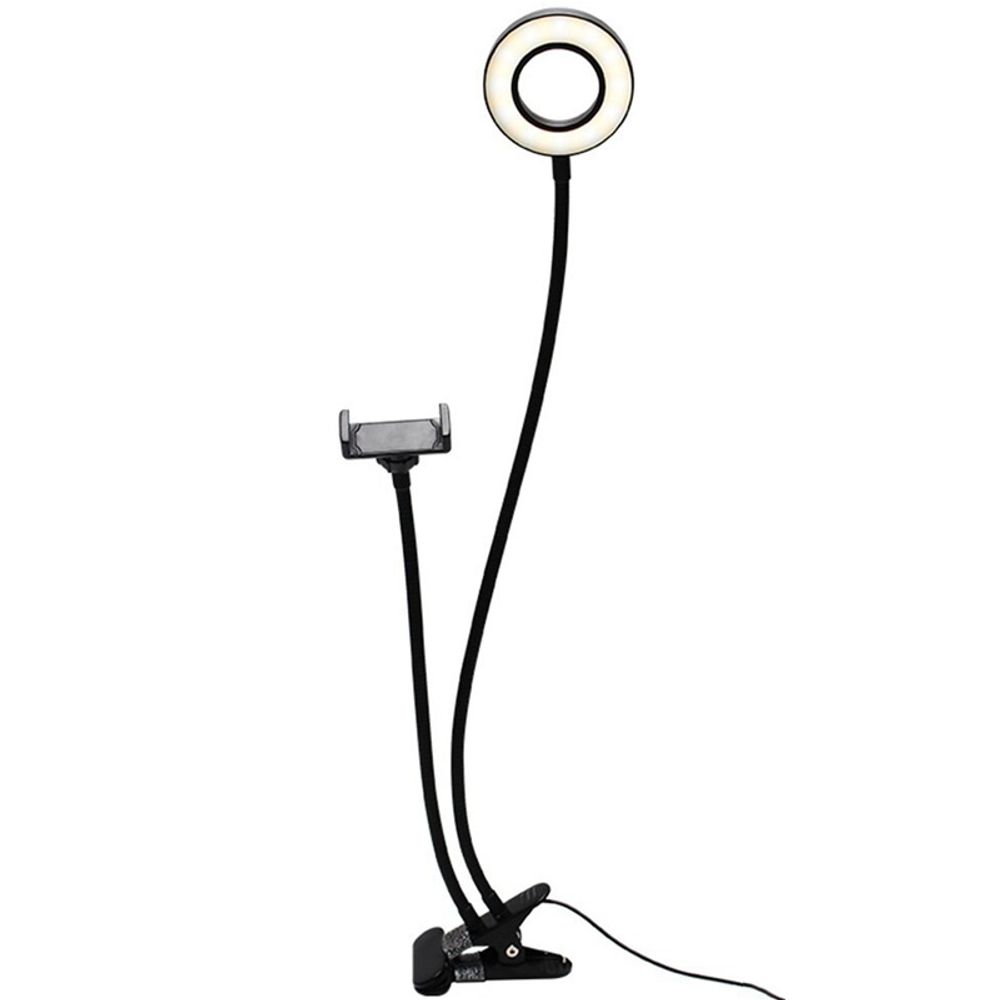 Ringlicht LED 4 Zoll mit Stativ Handyhalter Handy Selfie Ringleuchte Kamera 3 Farbmodi 10 Helligkeit Dimmbare Tischringlicht YouTube Live-Stream Retoo
