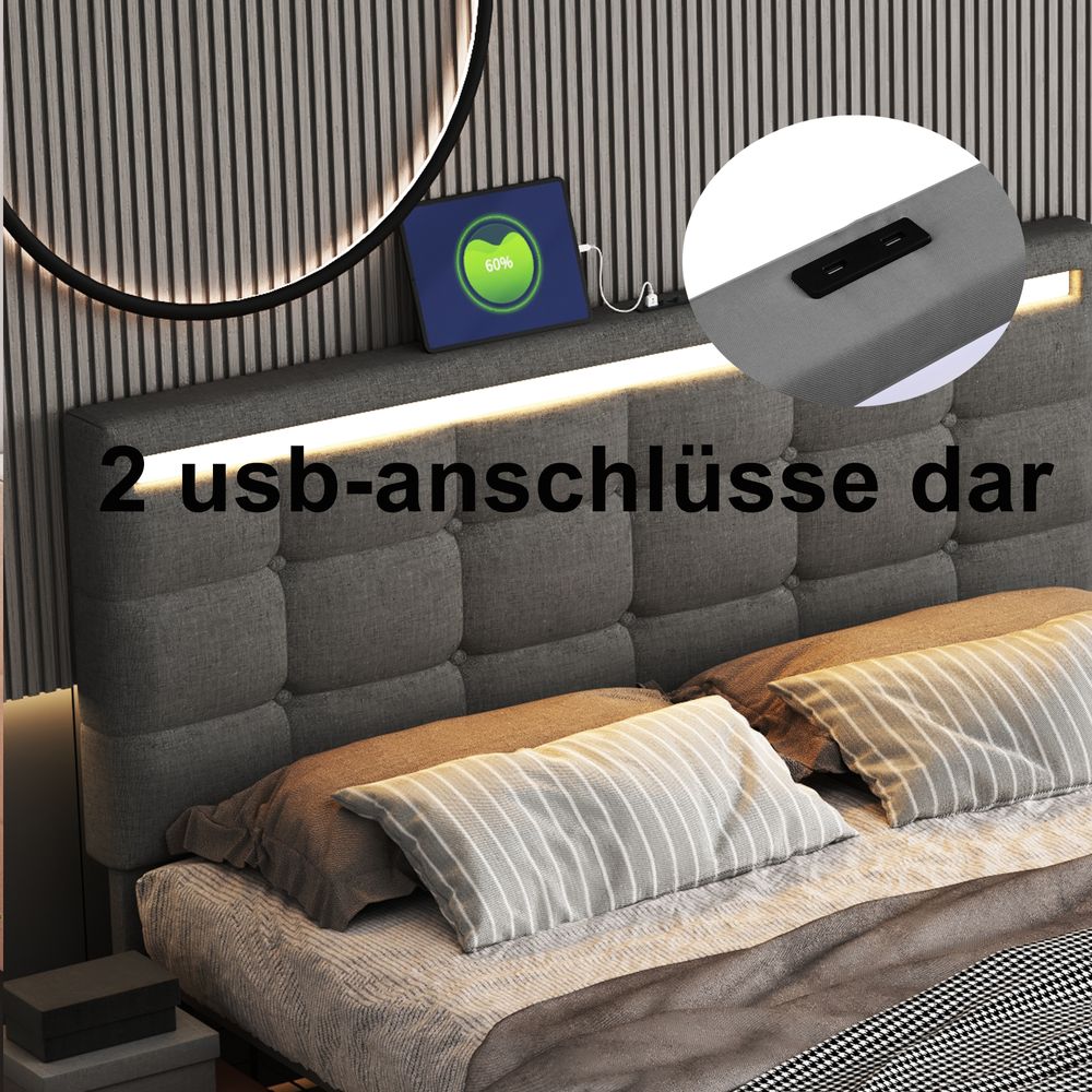 Bett mit USB