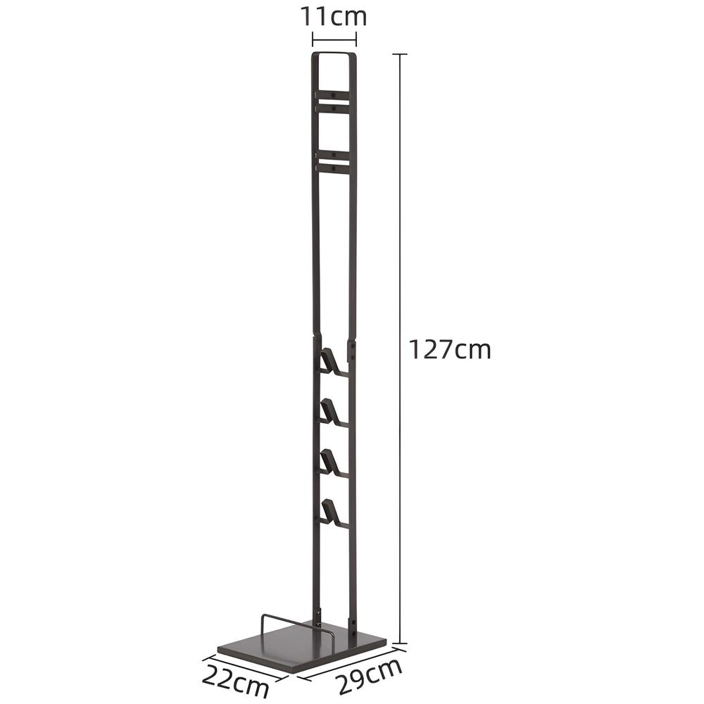 WELLHAUS Ständer Für Den Kabellosen Staubsauger Dyson V7, V8, V10, V11, V12, V15 – 127 cm – Schwarz