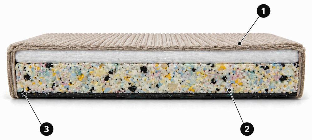 Hundebett Hundekissen Hundematte Cord Altrosa 90X60X8 Cm