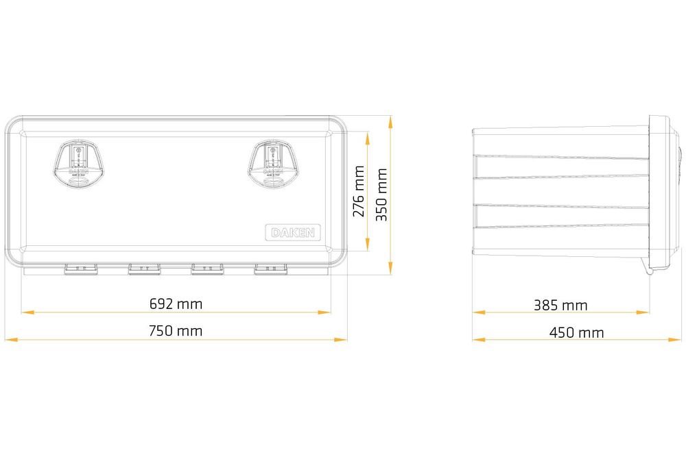 DAKEN 81106 JUST box na nářadí 750x350x450mm 75l