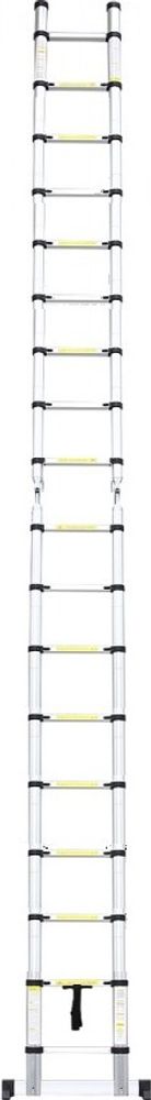 Varan Motors - DLT709B ALUMINIUM ANLEGELEITER TELESKOPLEITER 5,6M 18 SPROSSEN LEICHT UND PLATZSPAREND
