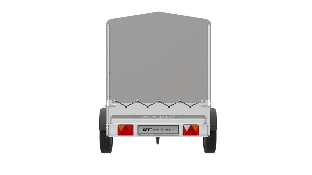 PKW Anhänger 230x125 Garden Trailer 230 KIPP Unitrailer 750 kg mit Stützrad, 110 cm hoher Plane und Hochspriegel