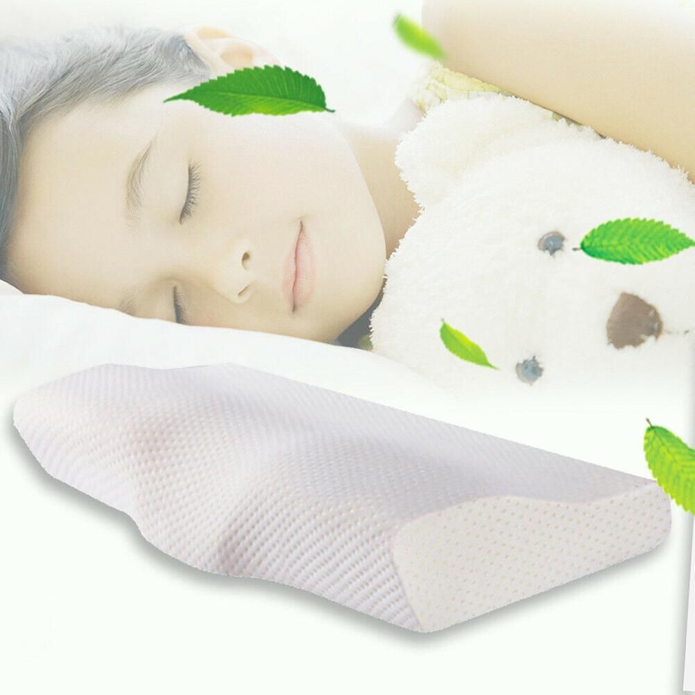Juksun ergonomisches Nackenkissen 50x30cm für alle Schlafpositionen Memory Foam weiß atmungsaktiv waschbarer Bezug