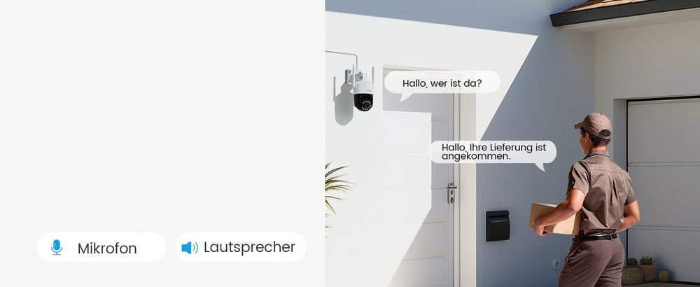 ZOSI 5MP WiFi 6 Überwachungskamera Aussen Set, 8CH NVR mit 1TB HDD, 4X 360° WLAN Kamera mit Personen- und Fahrzeugerkennung, Farb-Nachtsicht, C296B
