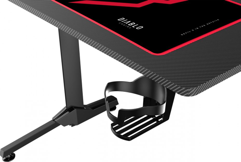 DIABLO CHAIRS X-Mate, Gerade, Rechteckige Form, Karbonfaser, Karbonfaser, Gaming, Schwarz