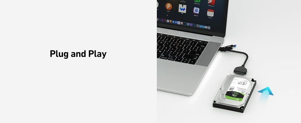 BENFEI SATA-Kabel SATA zu USB Adapter 2in1 für SSD HDD Festplatte
