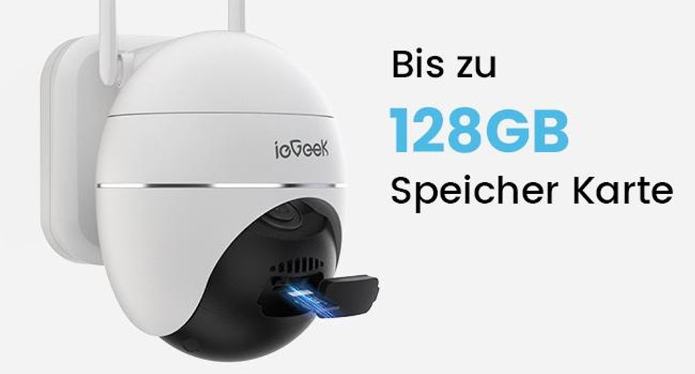 ieGeek 2K 3MP WLAN PTZ Solar Überwachungskamera Aussen Akku IP Camera Outdoor