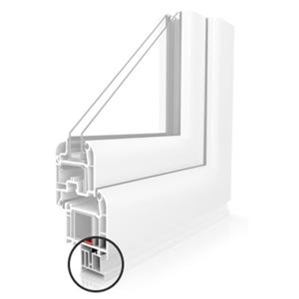 Kellerfenster Kunststofffenster weiß, BxH: 60 x 40 cm / 600 x 400 mm 3-fach Verglasung (32 mm) Dreh-Kipp inkl. Pilzkopfverriegelung, DIN Rechts (Griff Links)