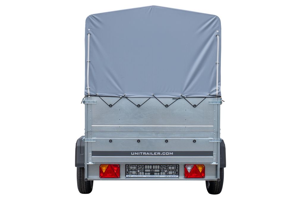 Pkw Anhänger 750 kg ungebremst GARDEN TRAILER 201 KIPP mit zusätzlichen Bordwänden, Stützrad, Hochplane und Hochspriegel