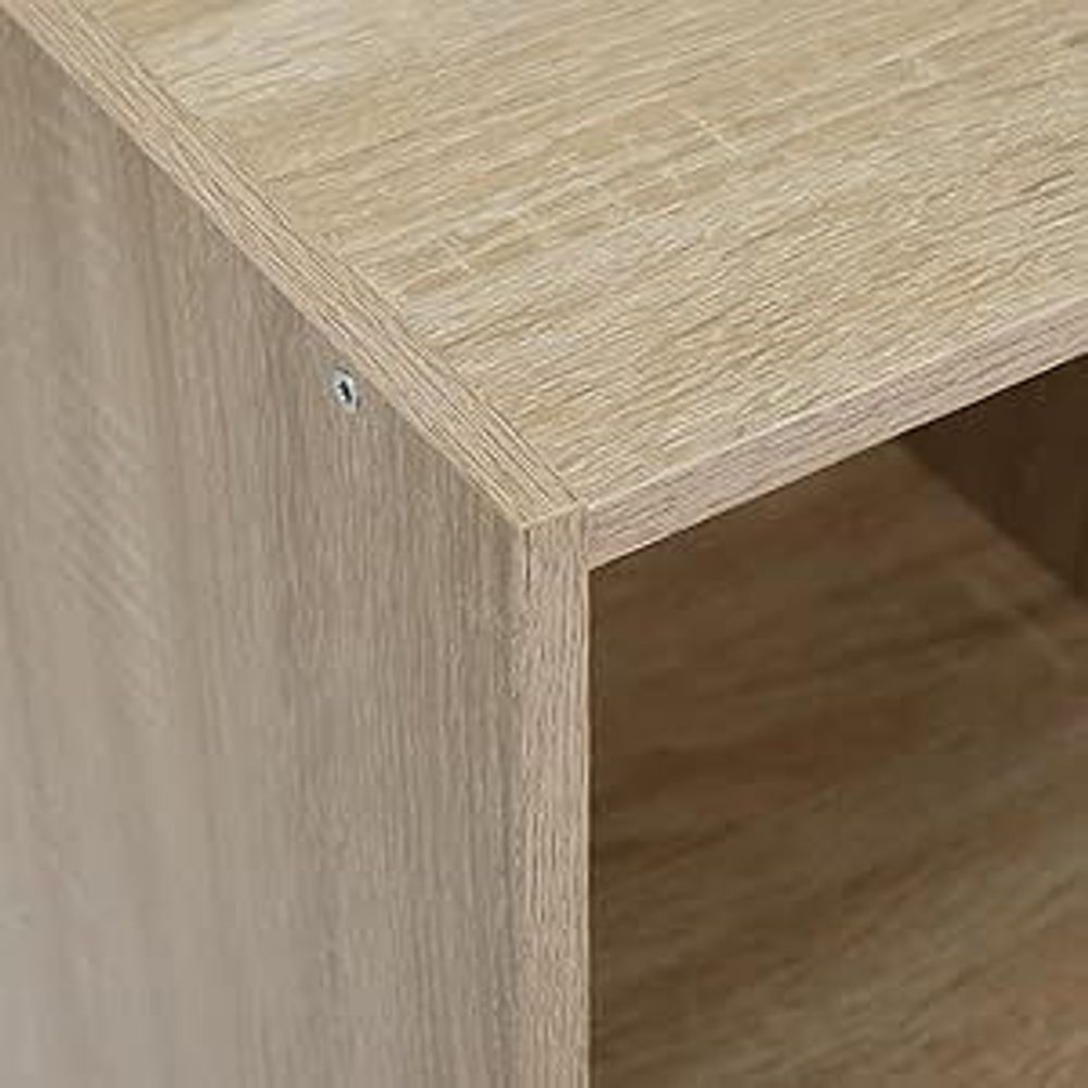 WOLTU Bücherregal Würfelregal 6 Fächer, Büroregal Aktenregal, Holzwerkstoff : Weiß Farbe: Weiß