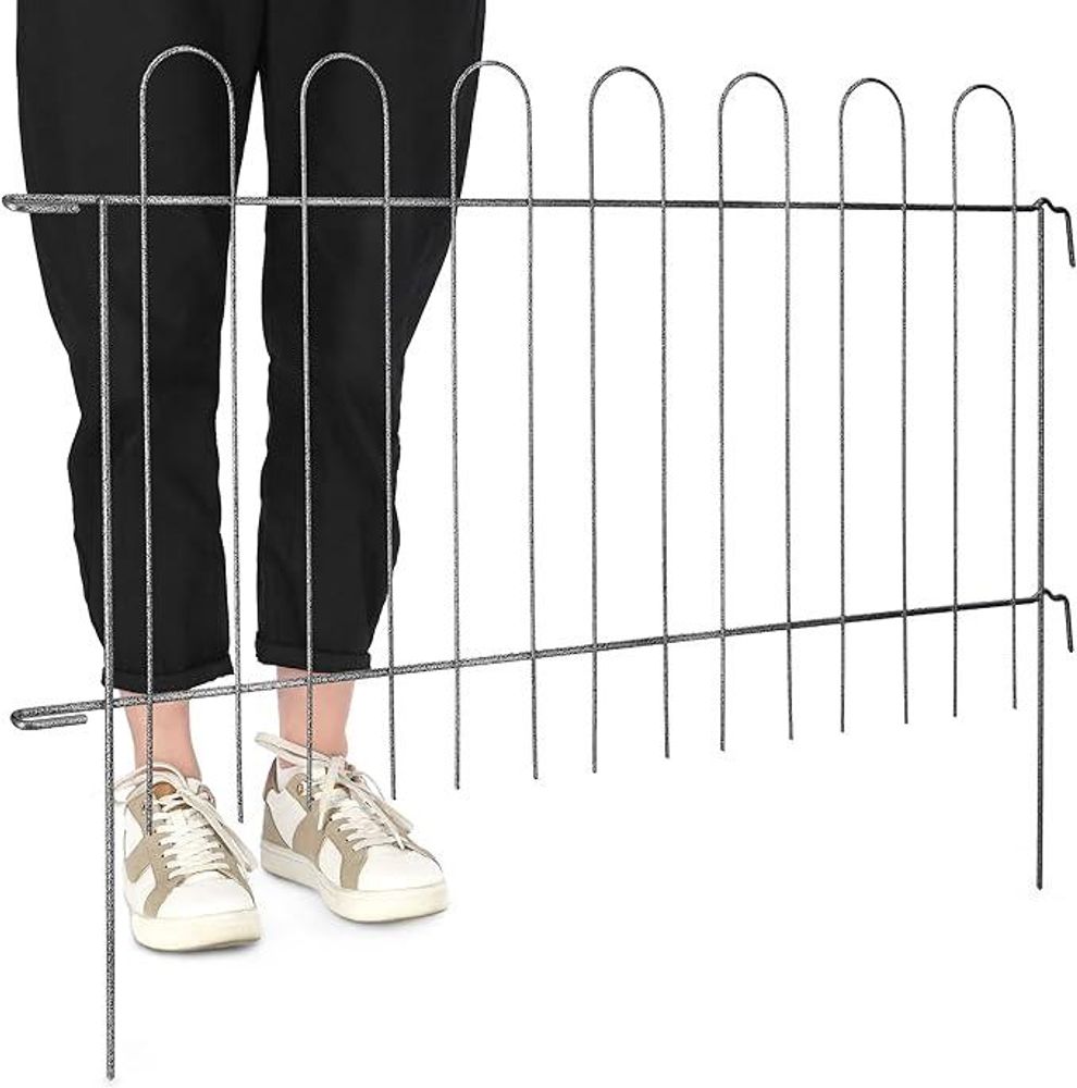 KADAX Gartengitter "Cassis", Gitter aus Stahlstab, pulverbeschichteter Gartenzaun, Zaun für Garten, 70 cm