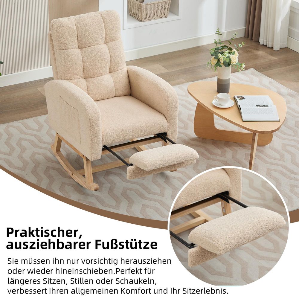 Sessel mit Schaukelfunktion und hoher Schaumstoffpolsterung