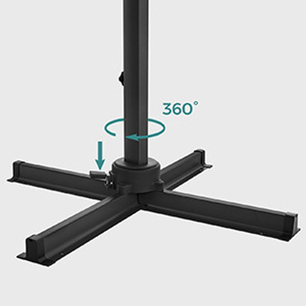SONGMICS Sonnenschirm Ø 300 cm UPF 50+ mit Ständer