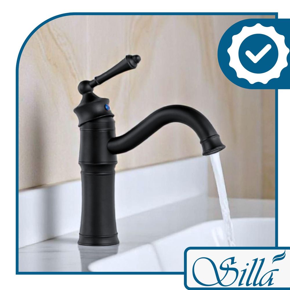 Silla, Schwarz, Armatur, Bad, Spültischarmatur, Wasserhahn Bad, Wasserhahn, Messing