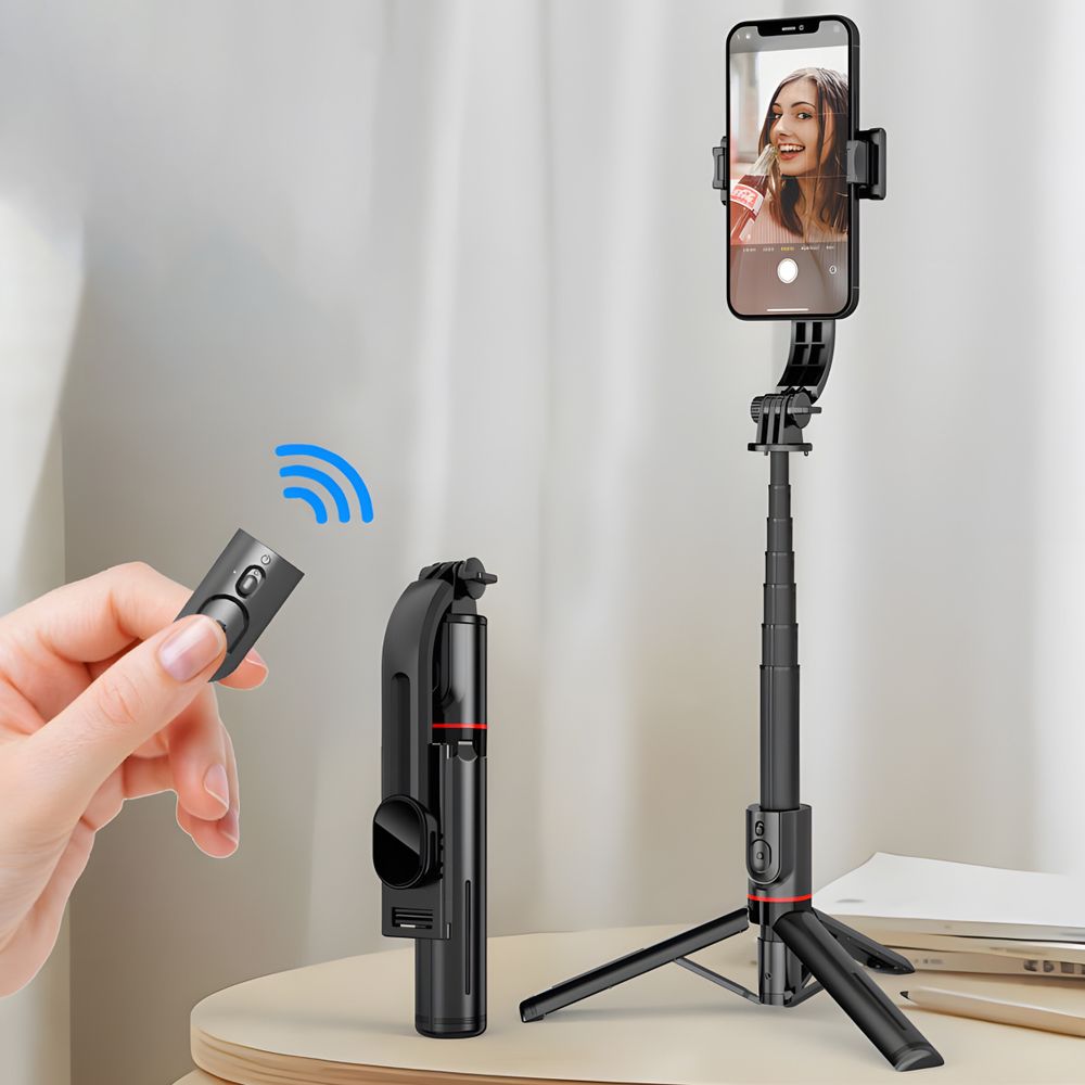 3 in1 Bluetooth Selfie Stick Stativ mit Bluetooth Fernauslöser Ausfahrbar 360° Monopod Handy Halterung Teleskop Selfiestick für iPhone Android Retoo