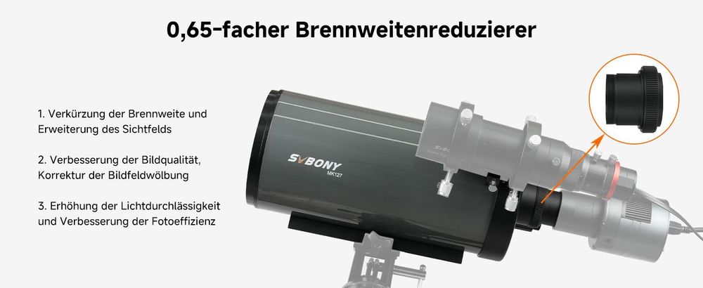 SVBONY MK127 Teleskop Maksutov Cassegrain, katadioptrisches Teleskop für Astronomie, 127mm f/11.8 Tragbares Design für Mond- und Planetenbeobachtungen