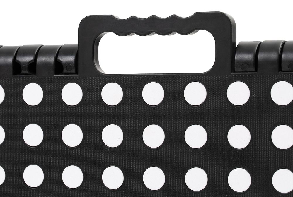 FURNIFY® Klapphocker QUICKSTEP Haushaltshocker | Faltbarer Tritthocker Klapptritt | Schwarz