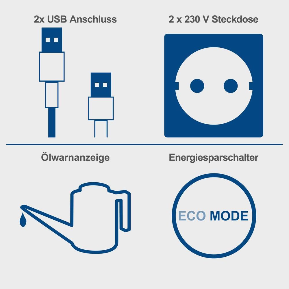 Das Bild zeigt die Keyfacts des Inverters.