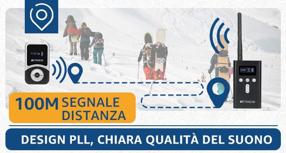 Sistema per guide turistiche Retekess T130S, 49 canali, 100 m, cuffie D, con valigetta di ricarica a 64 slot per turismo, formazione (60 ricevitori), walkie-talkie