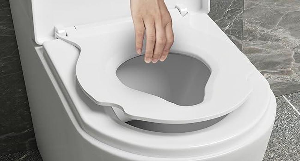 WOLTU Toilettendeckel mit Kindersitz, WC-Sitz mit Absenkautomatik für Familie, Klodeckel in D-Form Weiß