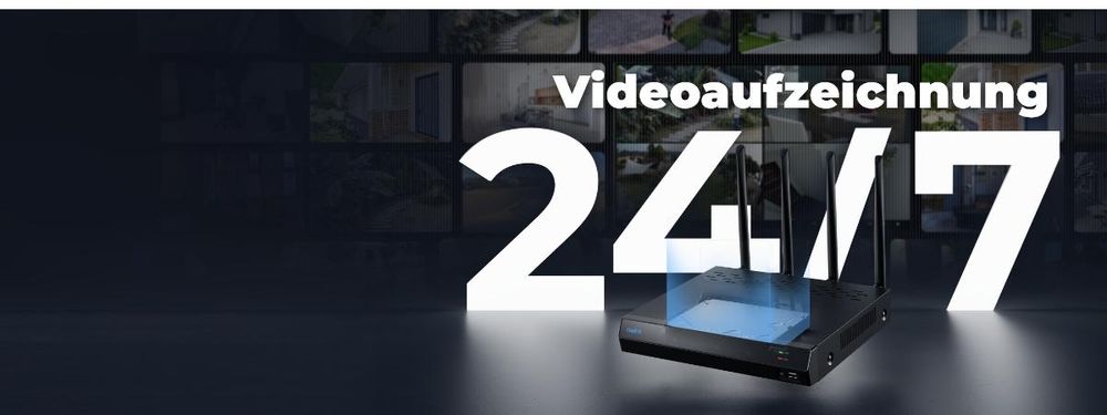 Reolink RLK12-800WB4 Überwachungssystem, 24/7 Aufzeichnung, 4X 4K 8MP Dualband-Wi-Fi 6 Überwachungskameras & 16-Kanal NVR mit 2TB HDD, Smart Erkennung