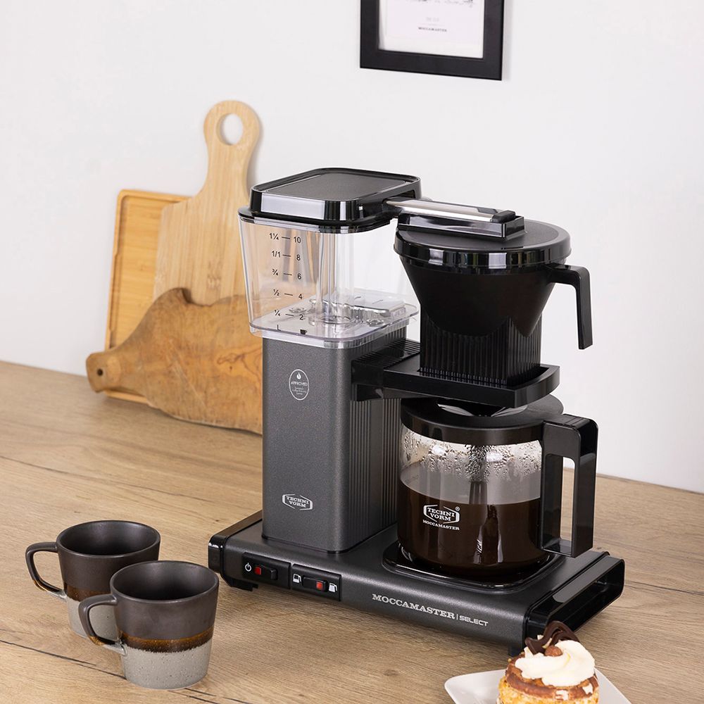 Moccamaster 53980 KBG Select, Filterkaffeemaschine, Stone Grey, 1.25 Liter