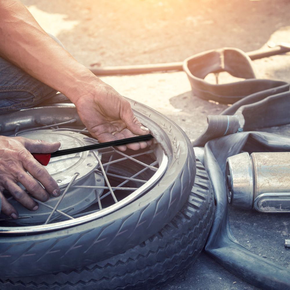 Reifen Montiereisen Set 4-teilig Montierhebel für Autoreparatur Werkzeug zum Reifenwechseln Reifenwerkzeug Tool Kit für Motorrad Fahrrad Reifen Retoo