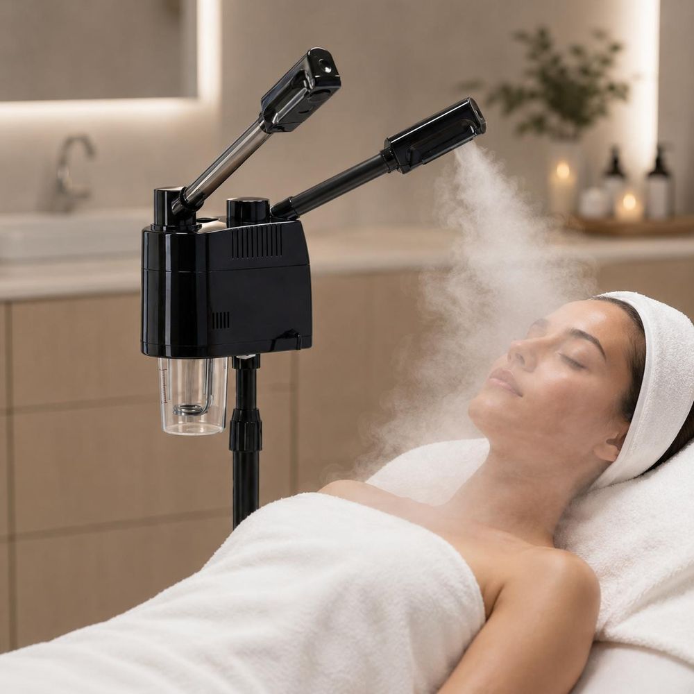Kosmetischer Vapozon mit Stativ – Dampf zur Tiefenreinigung, Sauerstoffanreicherung und