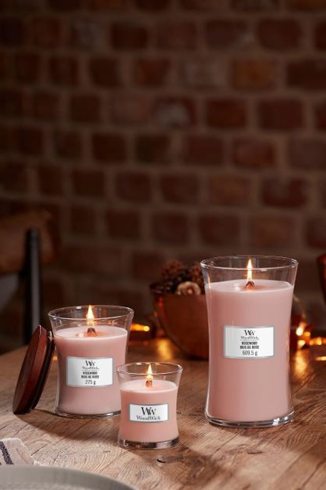 WoodWick Large Hourglass Candles Duftkerze Rosewood 610 g