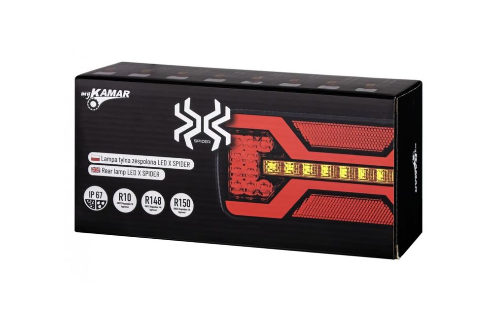 KAMAR X-SPIDER L2425 LED zadné svetlo 5 funkcií univerzálne