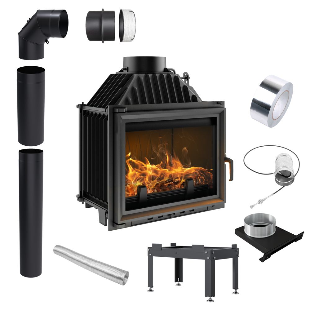 KRATKI MAJA 8 kW Kamin-Einsatz + Zubehör
