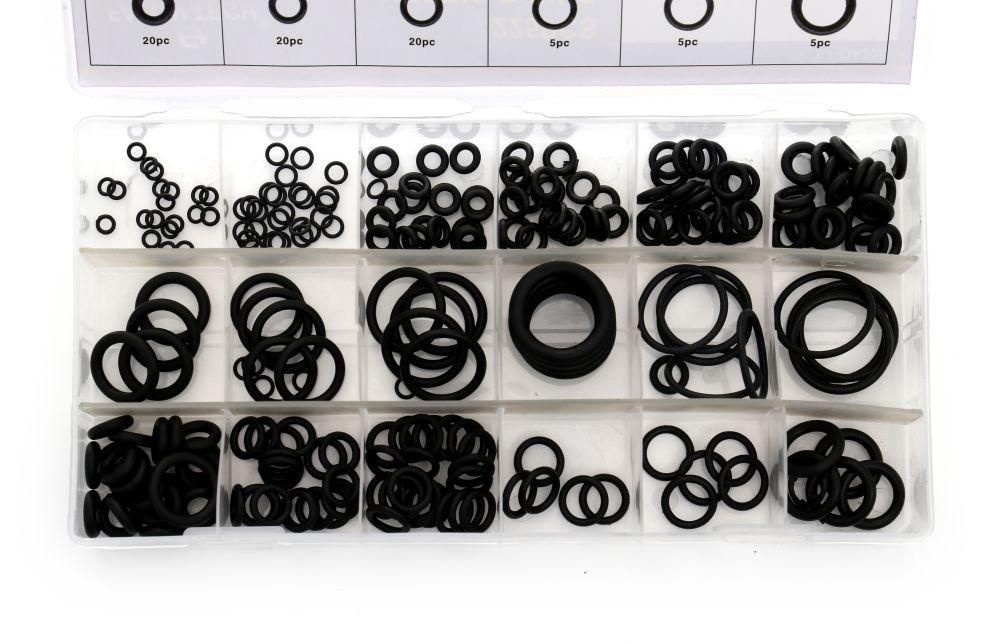 LUXTOM | O-Ringe Sortimentskit, 225 Stück, für Sanitär-Unterlegscheiben, Metrische Dichtungsringe O-Ringe, Auto-Schnellreparatur