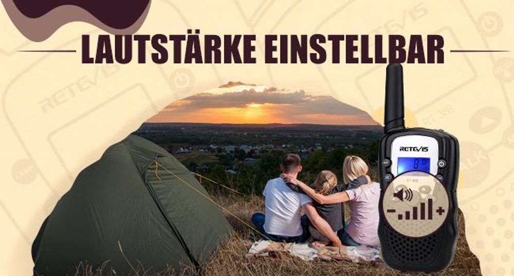 Retevis RT388 Walkie Talkie Kinder, Spielzeug ab 4-12 Jahre, Funkgerät mit Taschenlampe VOX DCS/CTCSS, Geschenke Kinder für Camping Spielen