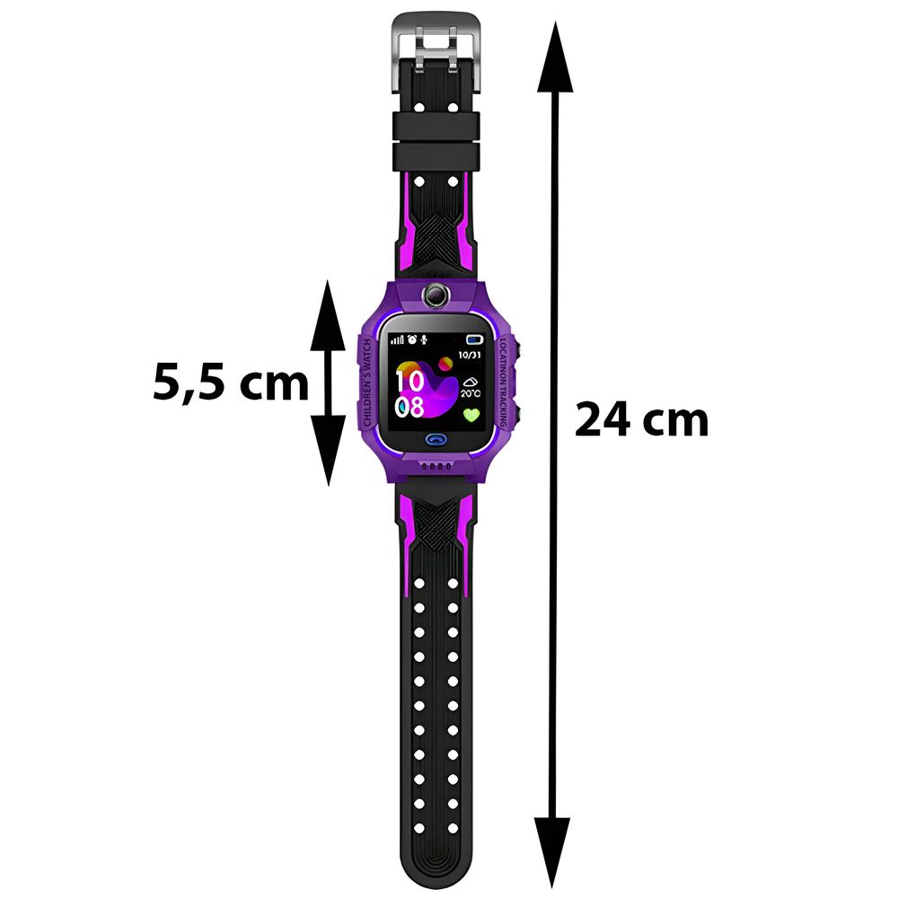 Smartwatch Kinder Smart Watch Armbanduhr mit GPS SIM für Kinder Mädchen Jungen Ab 3 Jahre Touchscreen Sport Fitness Armband Geschenk Call Violett Reto
