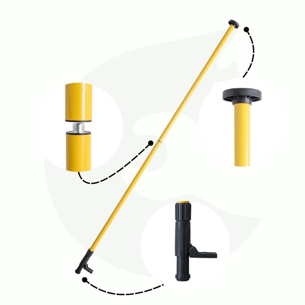 Hikey Laser Teleskopstange 3,65m, für Rotationslaser und Kreuzlinienlaser, Lasermontagestange, Kompatibel mit 1/4" und 5/8", Laser-Wasserwaage