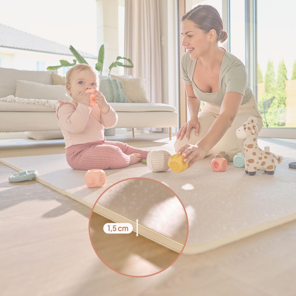 Lionelo YOKA Lernmatte für Babys & Kleinkinder, 6-teiliges beidseitiges Puzzle: ungiftig, geruchlos, rutschfest, leicht zu reinigen, 175×120 cm