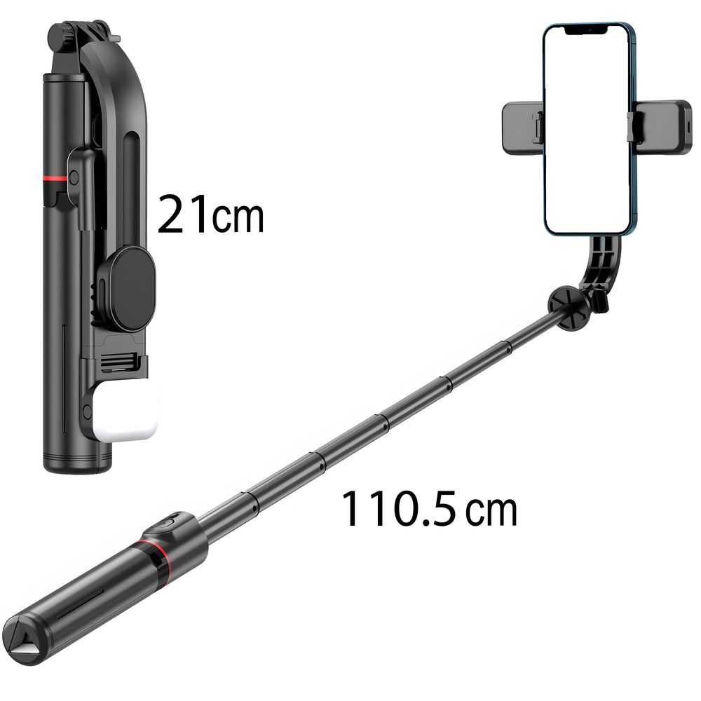 3 in1 Bluetooth Selfie Stick Stativ mit Bluetooth Fernauslöser Ausfahrbar 360° Monopod Handy Halterung Teleskop Selfiestick für iPhone Android Retoo