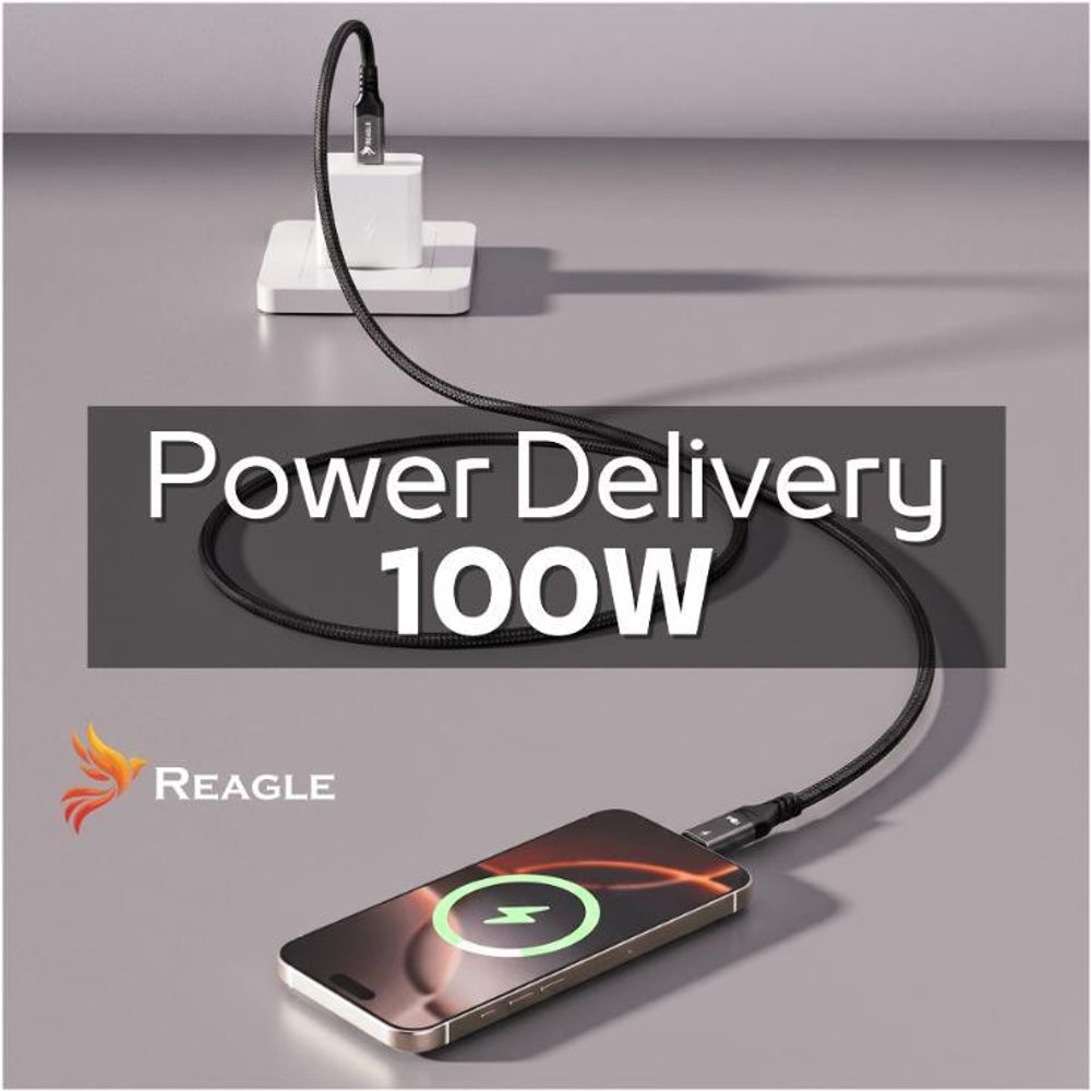 Reagle THUNDERBOLT 4 PRO USB-C PD 100W 8K 40 Gbps Macbook Pro Air Kabel 3m