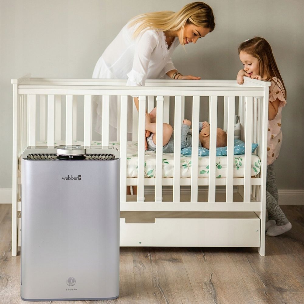 Luftreiniger & Luftbefeuchter Webber AP9700 WiFi SILBER – Intelligente Luftqualitätskontrolle