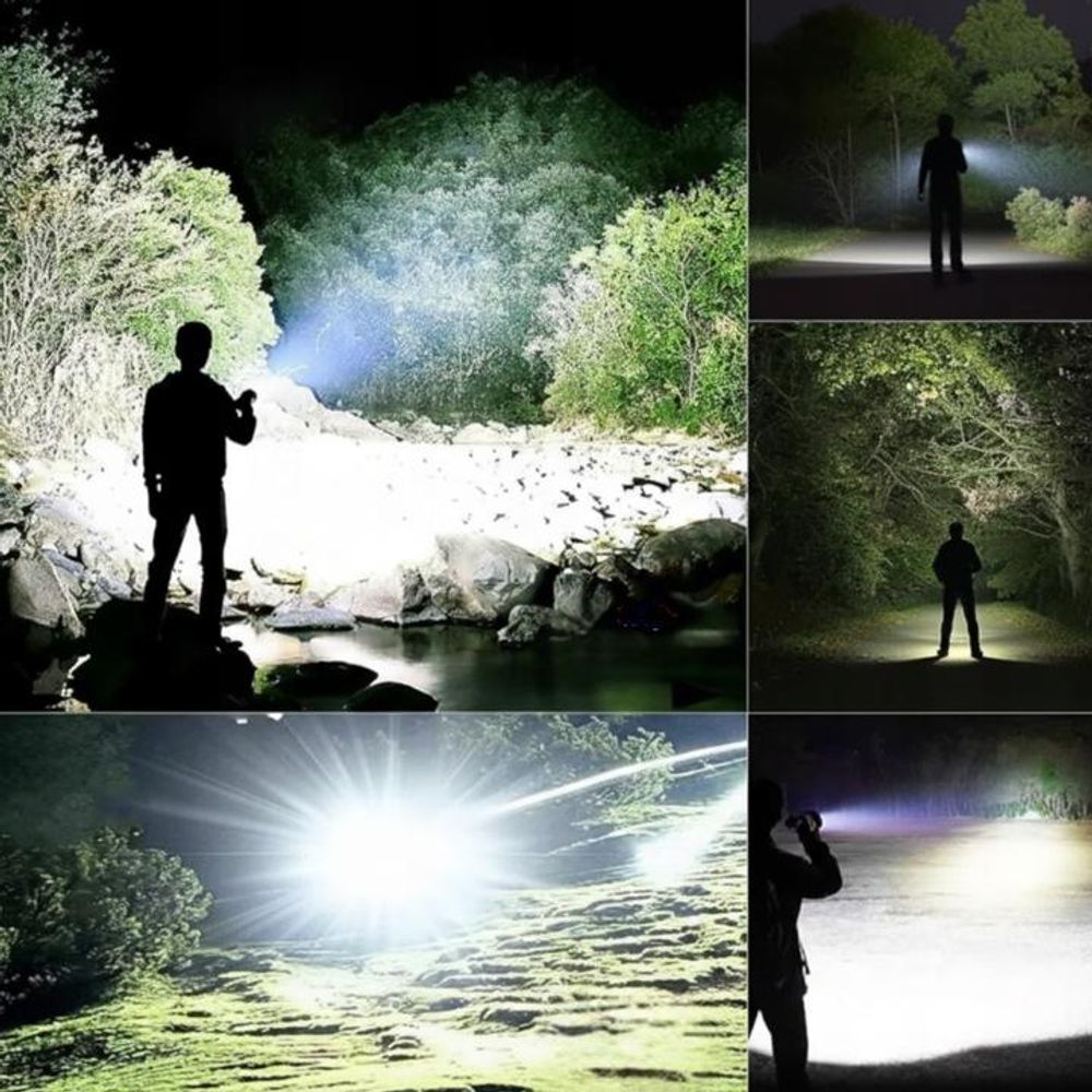 LATARKA LED 20000LM AKUMULATOROWA MOCNA POWERBANK 5000 mAh ZOOM WODOODPORNA