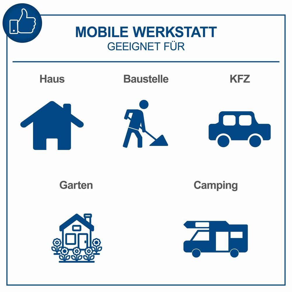 Scheppach Werkzeugkoffer TB99 90-tlg. Werkzeugset bestückt | Klappkoffer | Universal Handwerkzeug