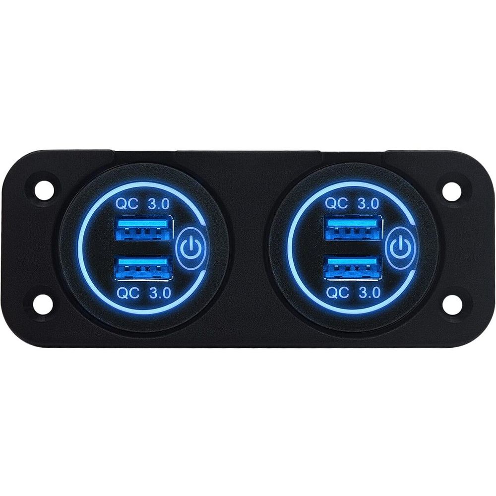 ProRide USB-A-Autoladegerät-Set Zweifach Einbau