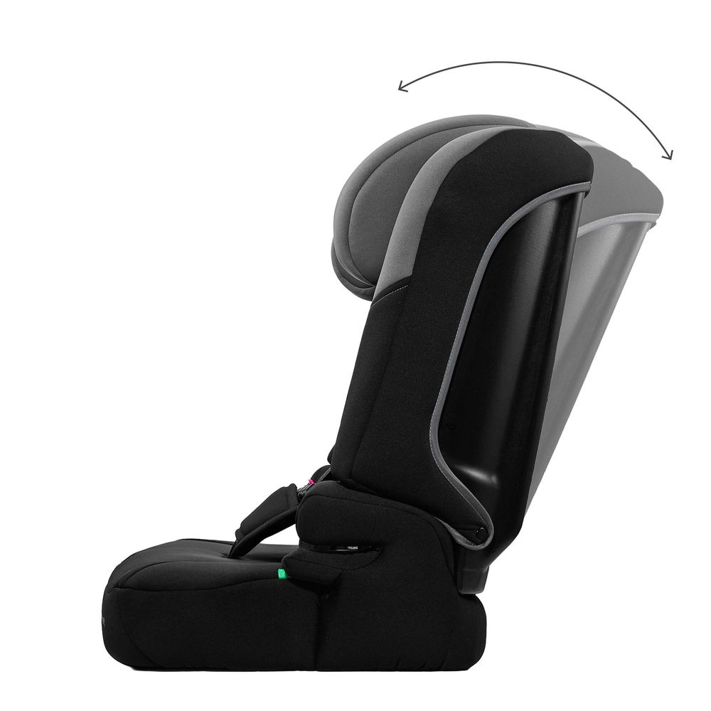 Kinderkraft I-COMFY Autokindersitz 3-in-1 i-Size 76–150 cm, 15 Monate bis 12 Jahre, R129, EASY GROW, H-GUARD, SPS, 10 Neigungspositionen, Grau
