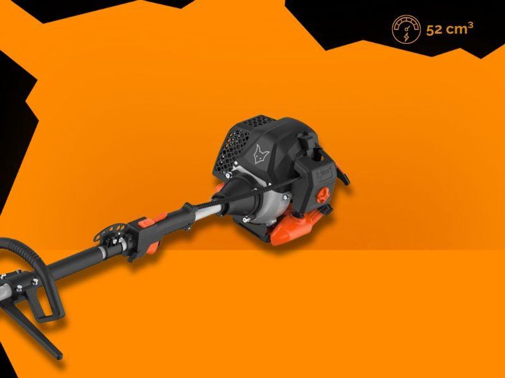 FUXTEC 5in1 Benzin Multigartengerär FX-MT252ER - 52ccm | 40cm | inkl. Tragegurt | Freischneider 9-Zahn | 3PS | Hochentaster | 2-Takt | Heckenschere