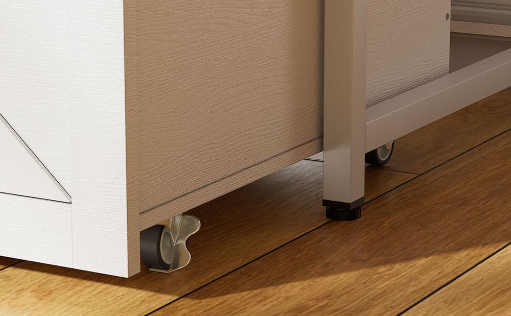 Mini-Backofen/Kühlumbauschrank mit Aufbewahrung, 3-stöckiger Organizer, mit Rollschrank, robuster Kühlschrankständer für Zuhause und Büro, rustikales